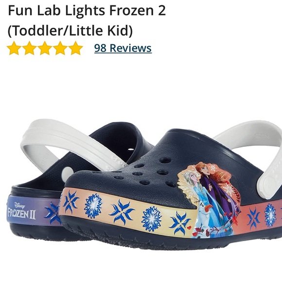 Crocs frozen 2 Disney girl size 13 blue - Picture 1 of 8